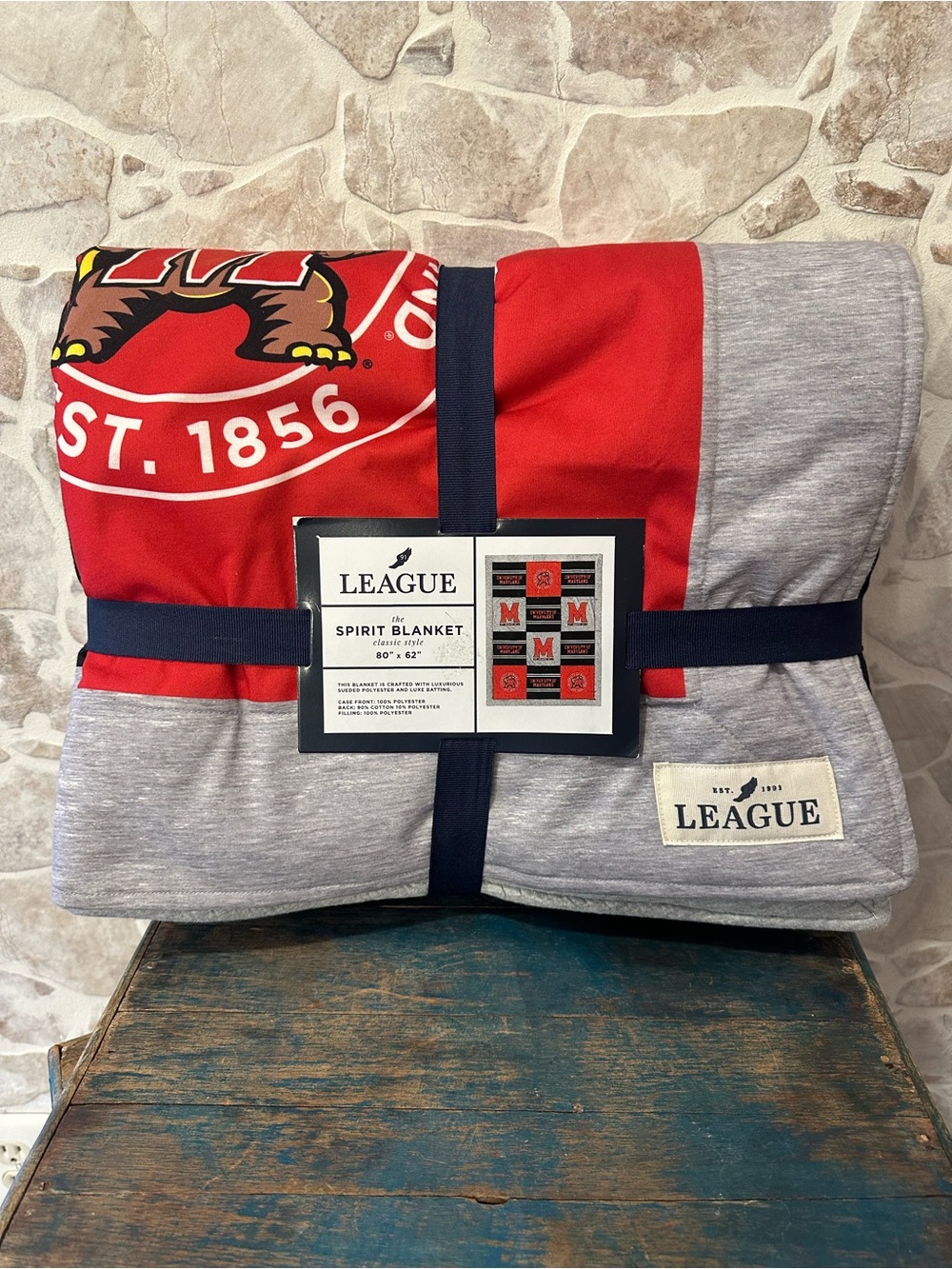 University of Maryland Spirit Blanket 80” x 62”  Great Graduation gift!